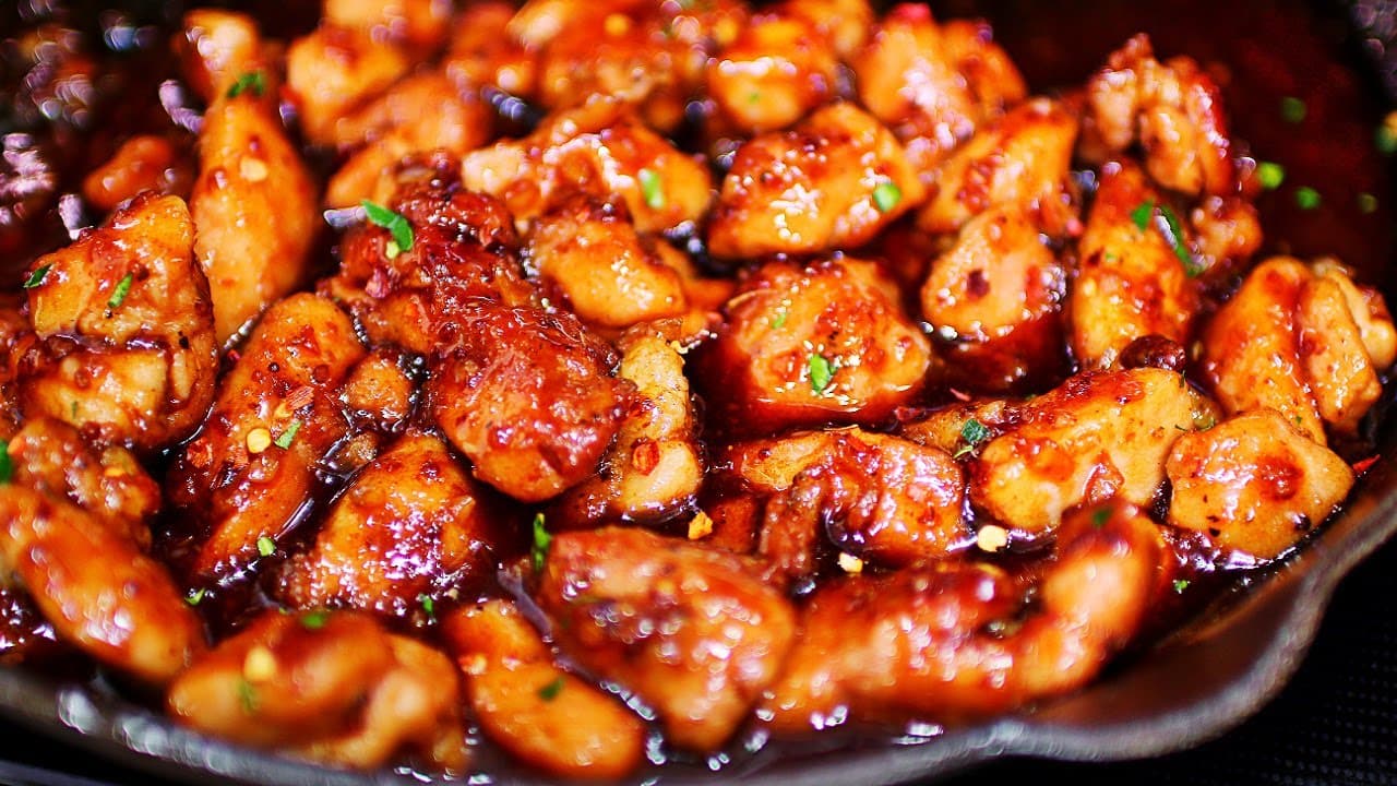Honey Garlic Chicken Thigh Bites Recipe